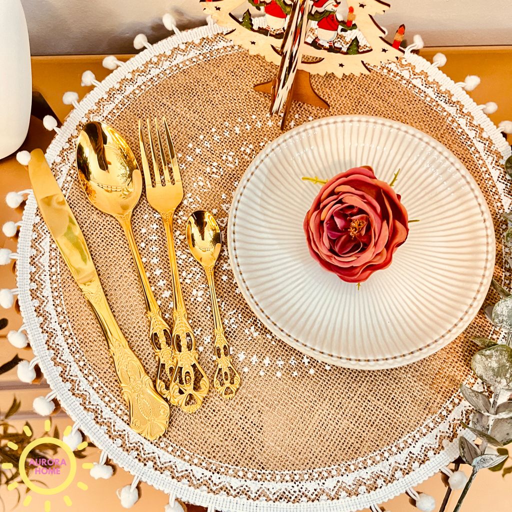 Bộ muỗng dao thìa hoàng gia Royal Elly (Set 4 món)