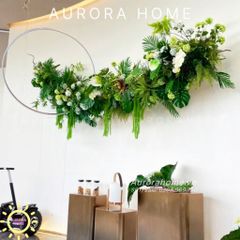 Dãy hoa giả rủ thả treo decor sảnh