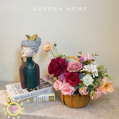 Giỏ hoa lụa mừng khai trương Elsa Red