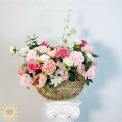Giỏ hoa lụa cao cấp Mina Evo Lisa