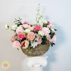 Giỏ hoa lụa cao cấp Mina Evo Lisa