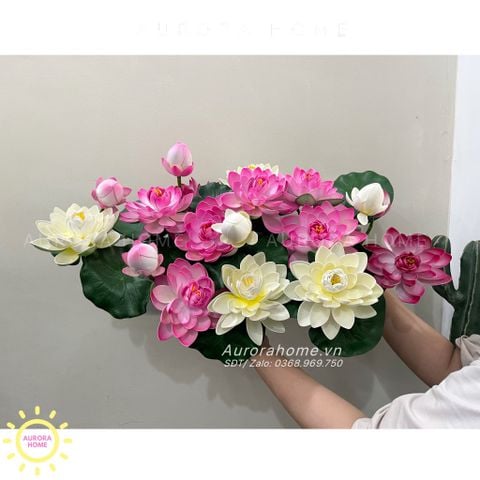 Hoa giả để bục hoa sen trang trí bục Bác Hồ (Mẫu 5)