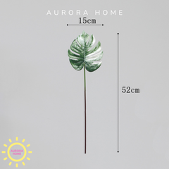 Cành lá Monstera bạch biến 52cm