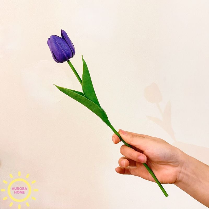 Cành hoa tulip cao su - Hoa giả cao cấp