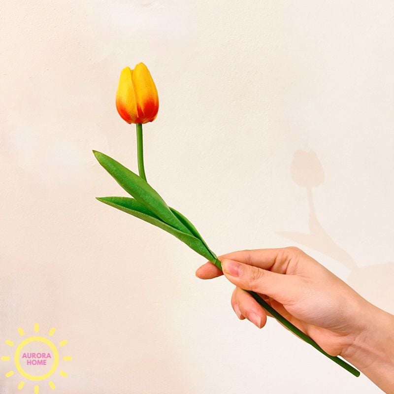 Cành hoa tulip cao su - Hoa giả cao cấp