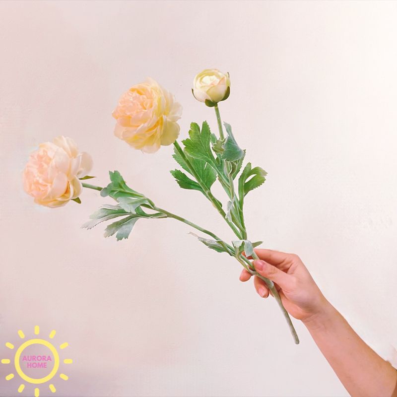 Hoa trà Elip Sados 3 bông - Hoa giả cao cấp