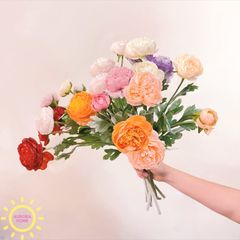 Hoa trà Elip Sados 3 bông - Hoa giả cao cấp