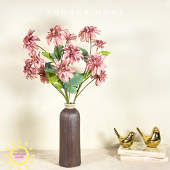 Bình hoa giả để bàn thược dược Meka