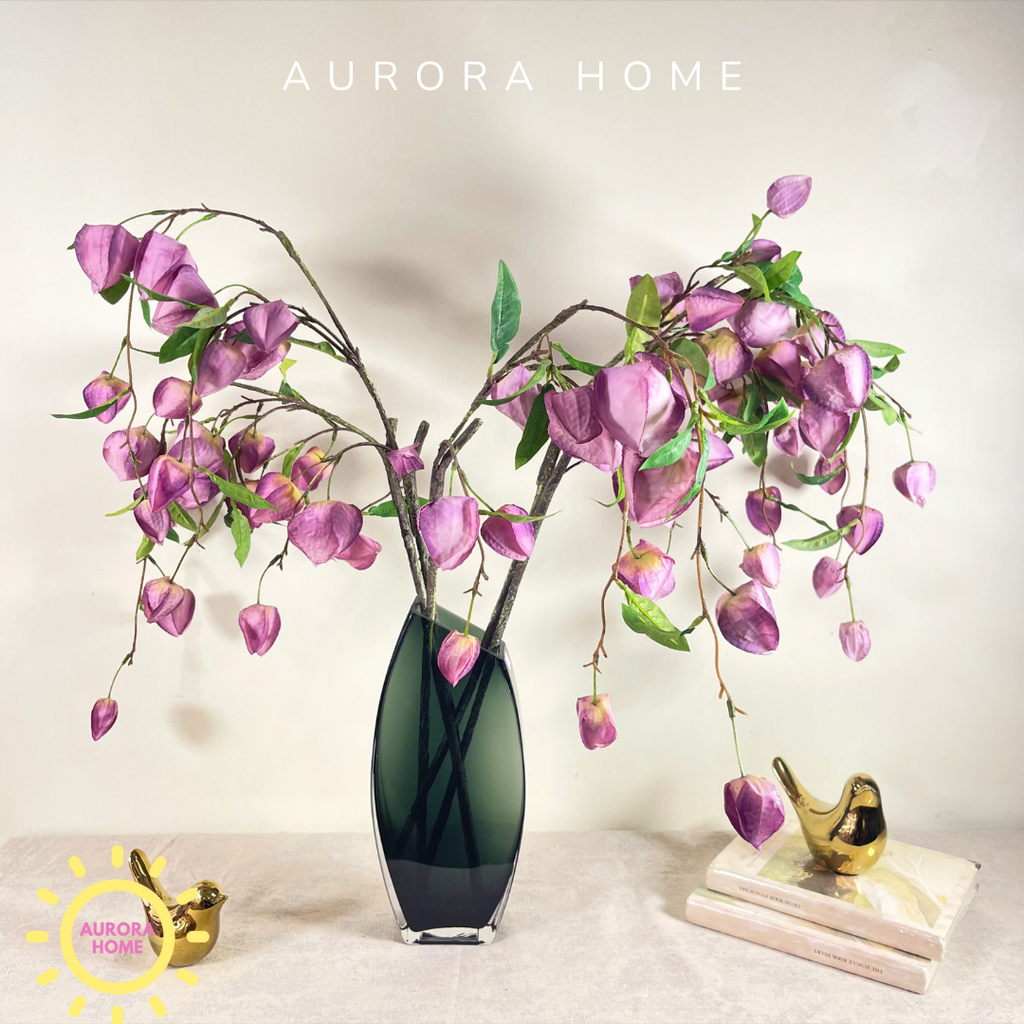 Bình hoa giả để bàn cao cấp hoa chuông Ekira
