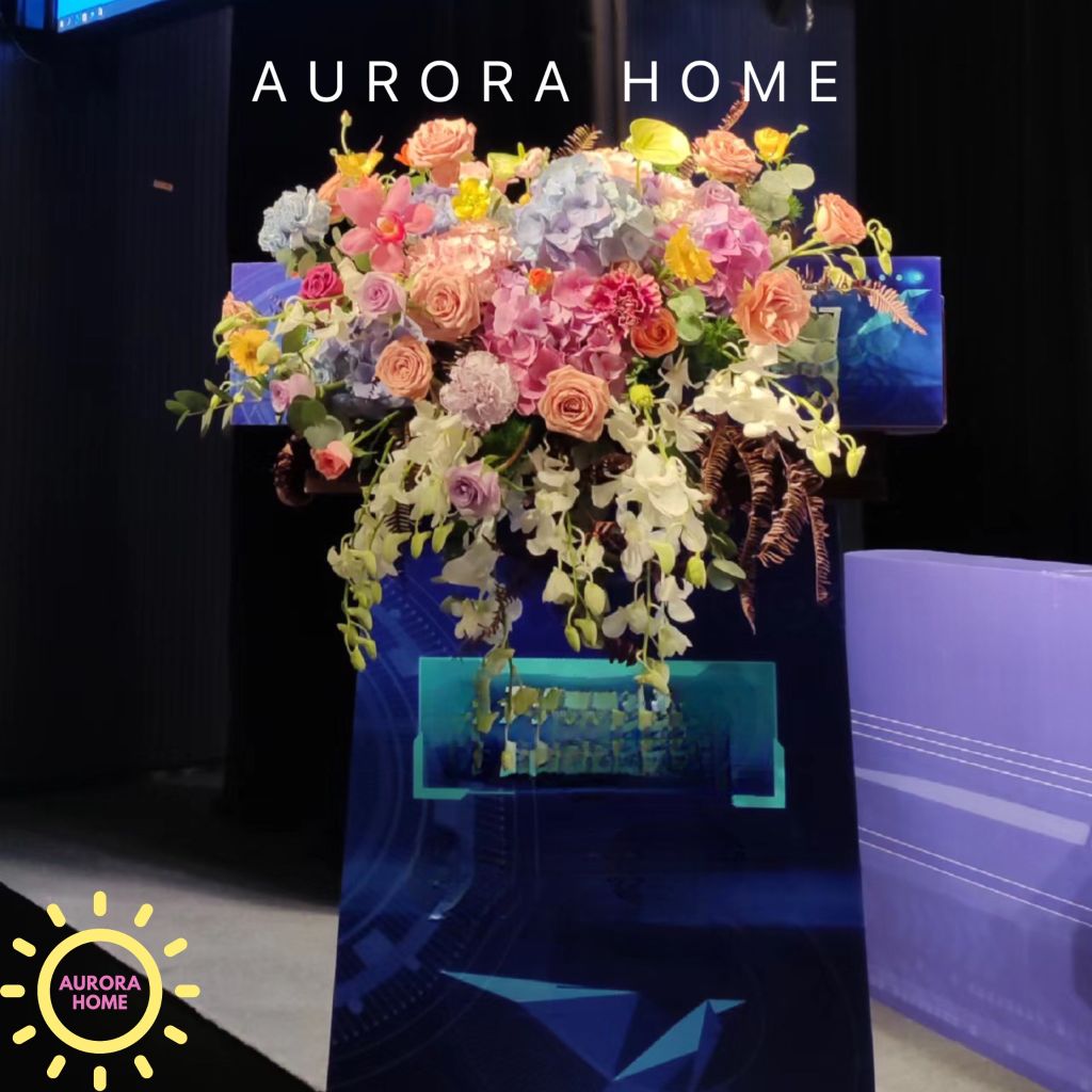 Hoa giả để bục phát biểu tông phối theo yêu cầu | Aurora Home