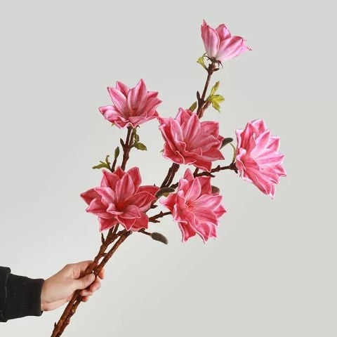Hoa mộc lan 3 nhánh 3D cao cấp