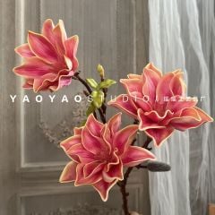 Hoa mộc lan 3 nhánh 3D cao cấp