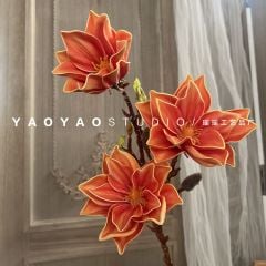 Hoa mộc lan 3 nhánh 3D cao cấp