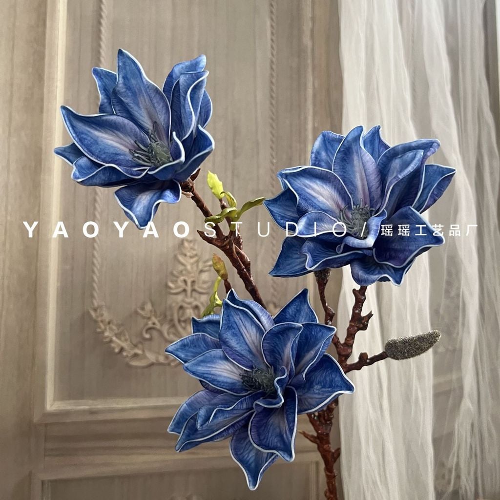 Hoa mộc lan 3 nhánh 3D cao cấp