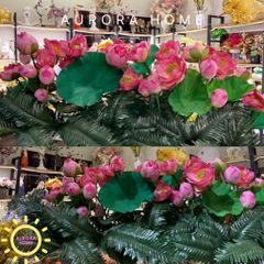 Hoa giả để bục Bác Hồ (cắm phối từ Hoa sen)