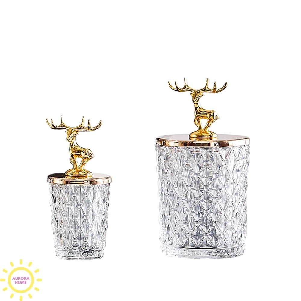 Hũ thuỷ tinh pha lê Tenten Deer