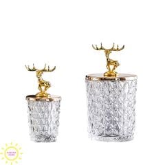 Hũ thuỷ tinh pha lê Tenten Deer