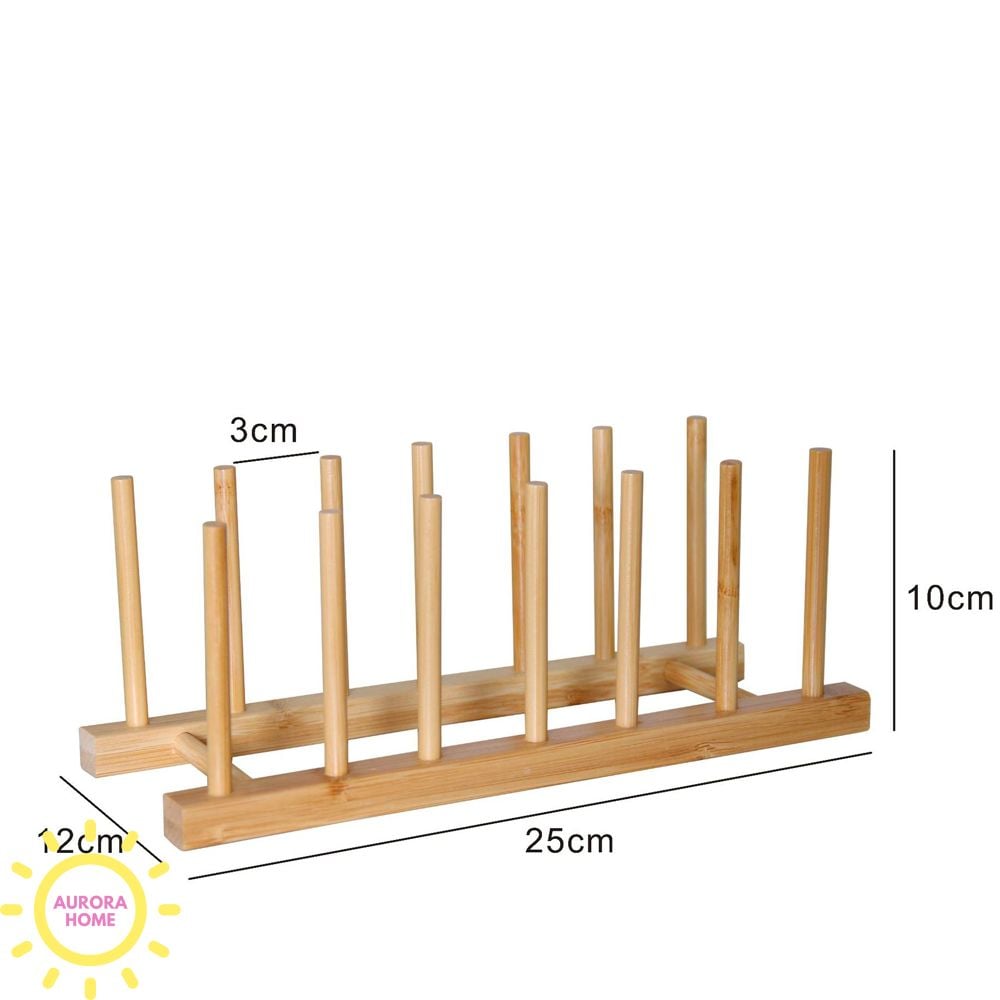 Giá đựng dĩa, ly nhà bếp (Gỗ tre)