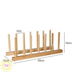 Giá đựng dĩa, ly nhà bếp (Gỗ tre)