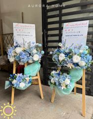 Kệ hoa giả chúc mừng cao cấp Aurora Blue Ivy