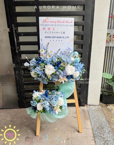 Kệ hoa giả chúc mừng cao cấp Aurora Blue Ivy