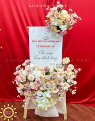 Kệ hoa lụa chúc mừng nhận xe cao cấp