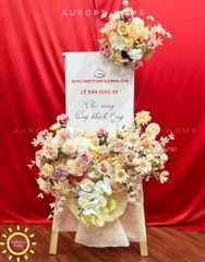 Kệ hoa lụa chúc mừng nhận xe cao cấp