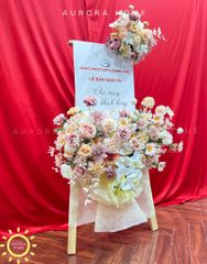 Kệ hoa lụa chúc mừng nhận xe cao cấp