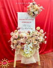 Kệ hoa lụa chúc mừng nhận xe cao cấp