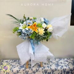 Kệ hoa lụa chúc mừng Aurora Cutie Cutie