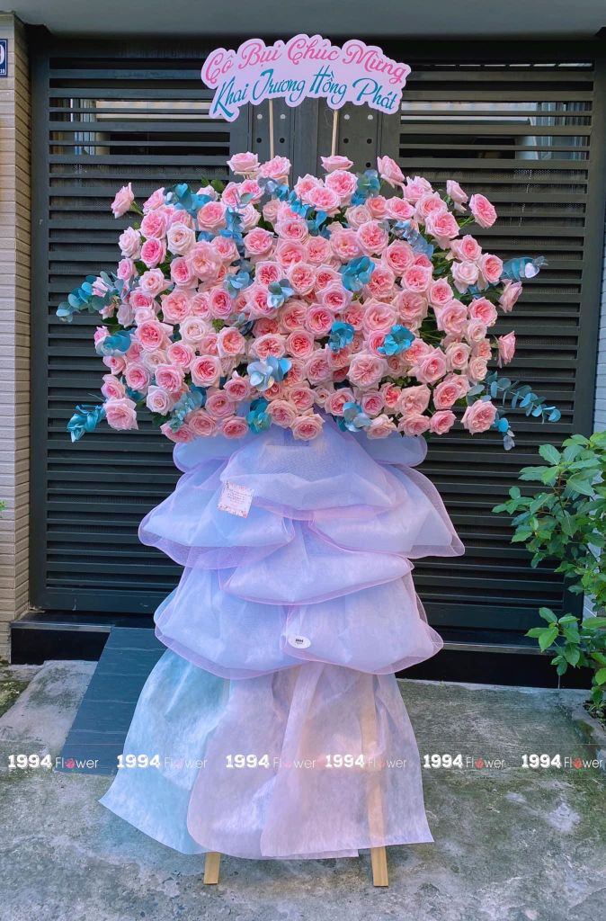 Kệ hoa lụa, hoa giả thiết kế mừng khai trương (Nhiều mẫu)