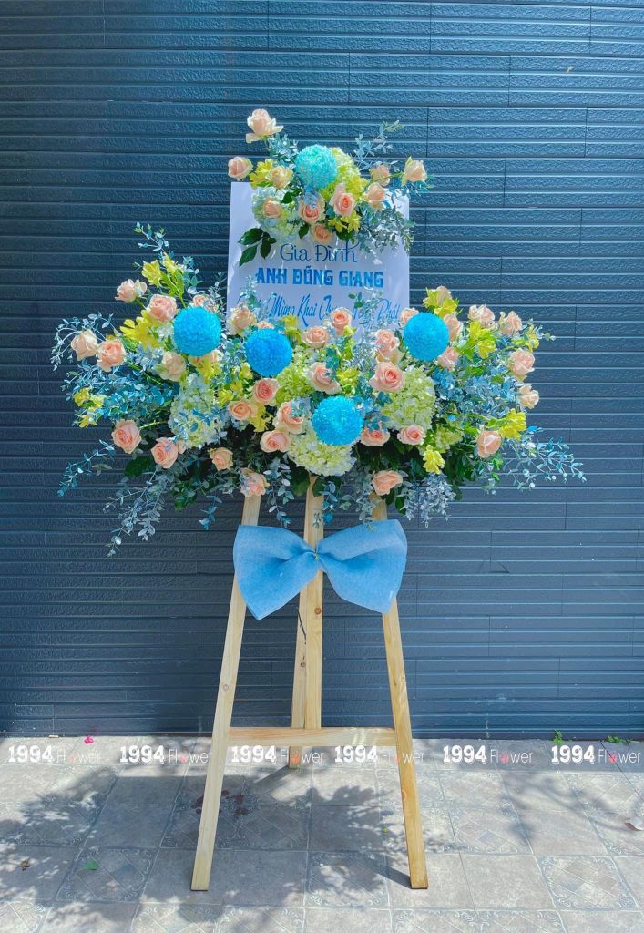 Kệ hoa lụa, hoa giả thiết kế mừng khai trương (Nhiều mẫu)