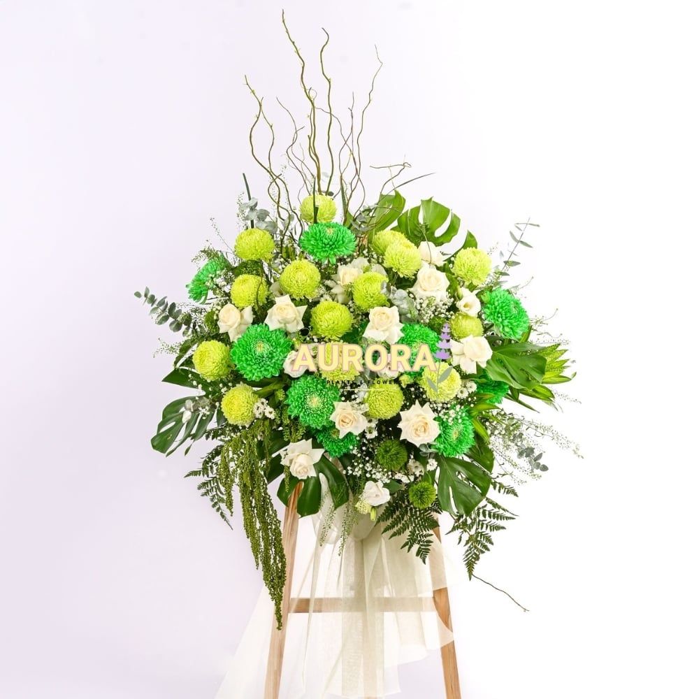 Kệ hoa tươi xuân xanh 02 (Hoa tươi)