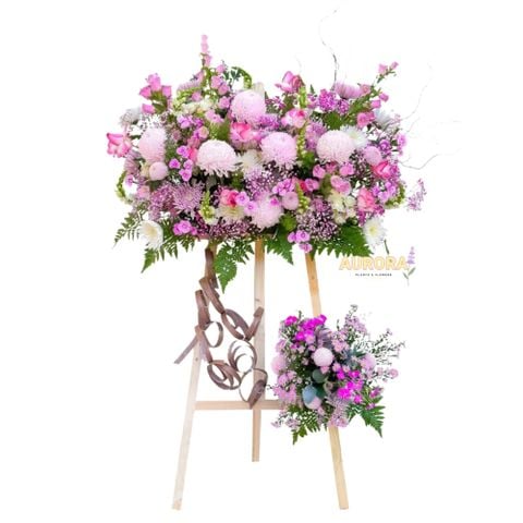 Kệ hoa tươi mùa xuân thiên nhiên 01 (Hoa tươi)