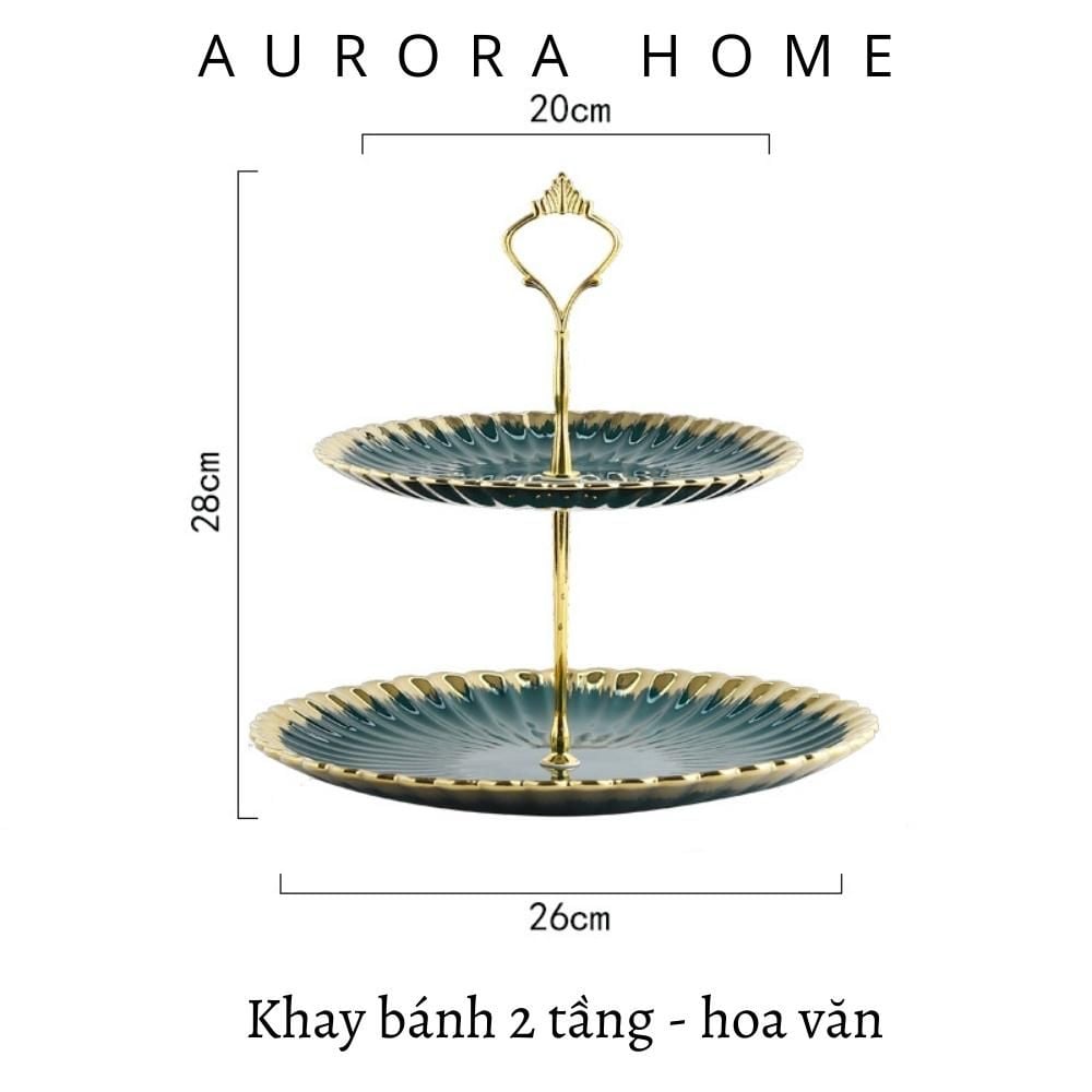 Khay bánh ngọt trang trí tiệc ( Khay 2 tầng)