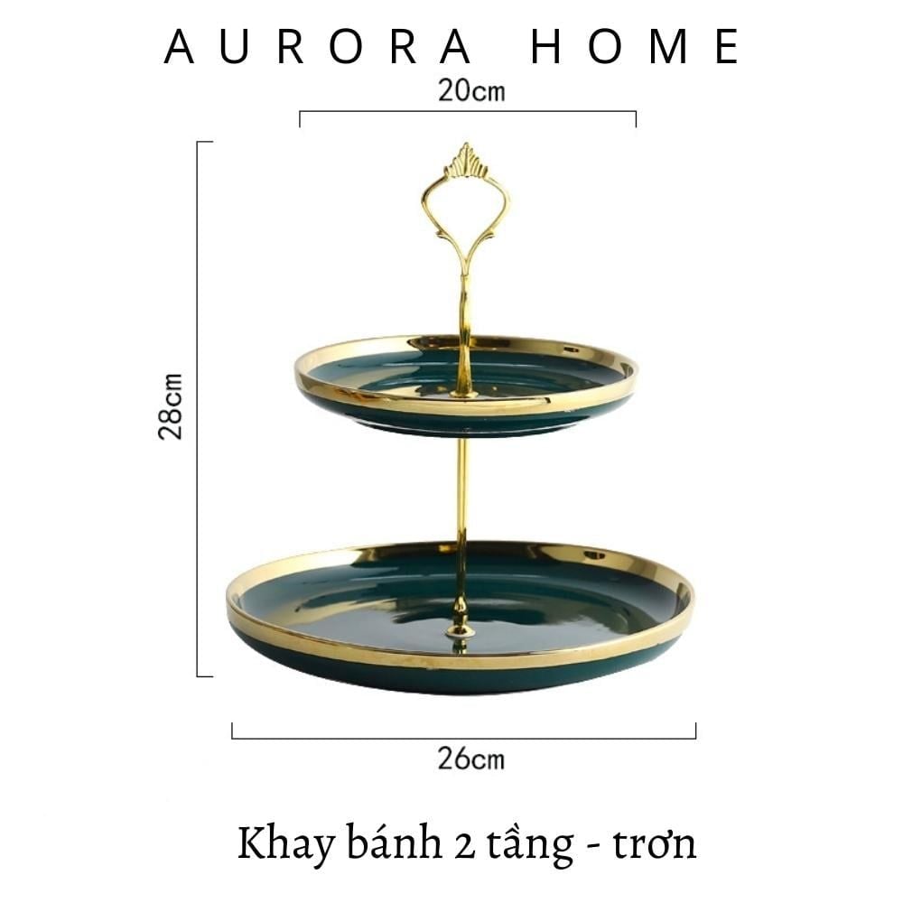 Khay bánh ngọt trang trí tiệc ( Khay 2 tầng)