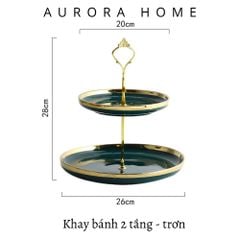 Khay bánh ngọt trang trí tiệc ( Khay 2 tầng)
