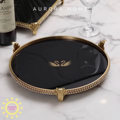 Khay decor luxury thiên nga sang trọng