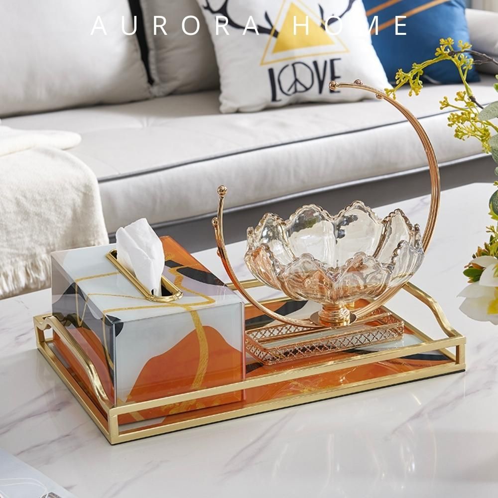Khay decor tranh sa mạc nhiệt đới
