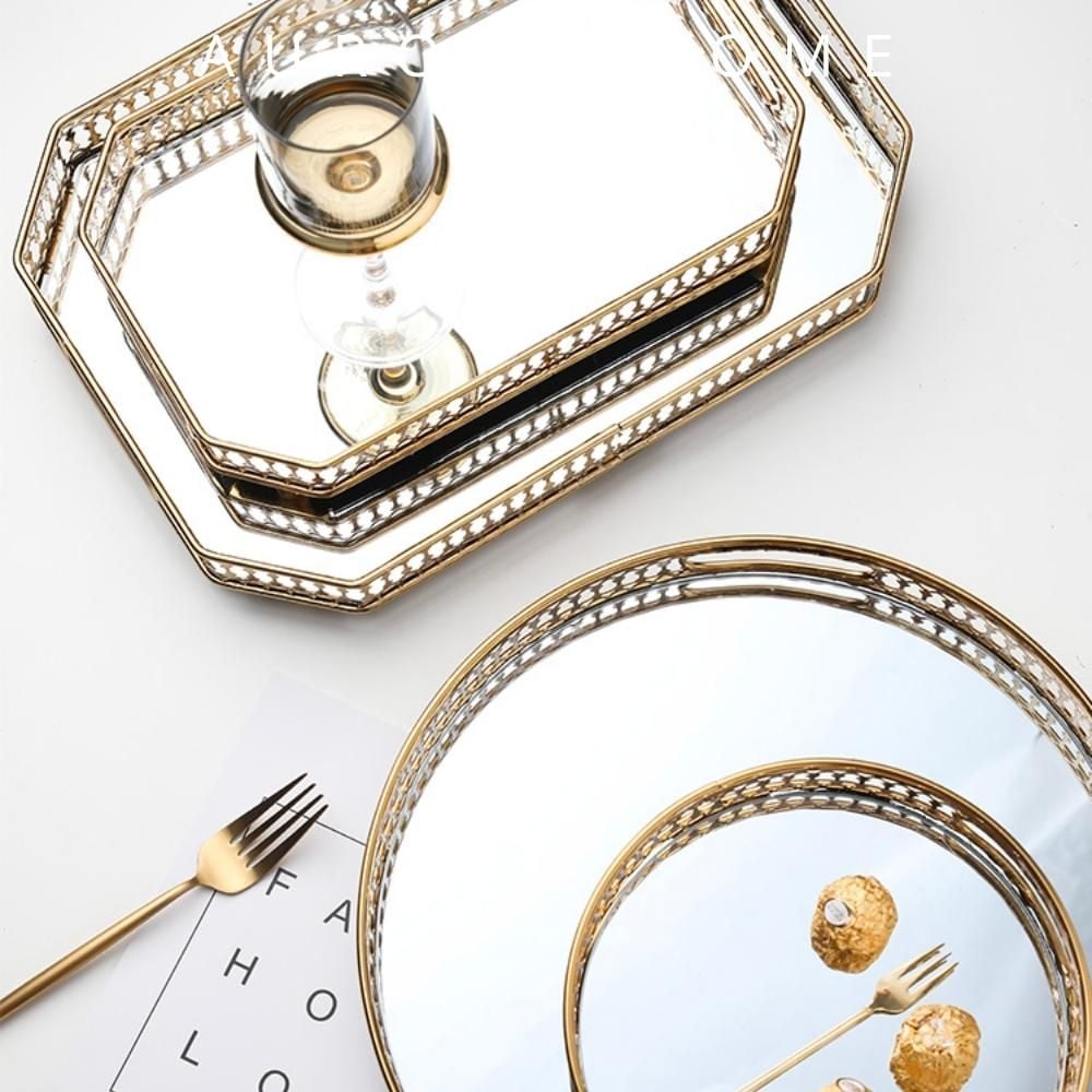 Khay gương decor (khay chữ nhật)