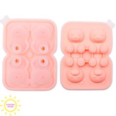 Khuôn đá, khuôn silicon hình gấu con (4 ô)