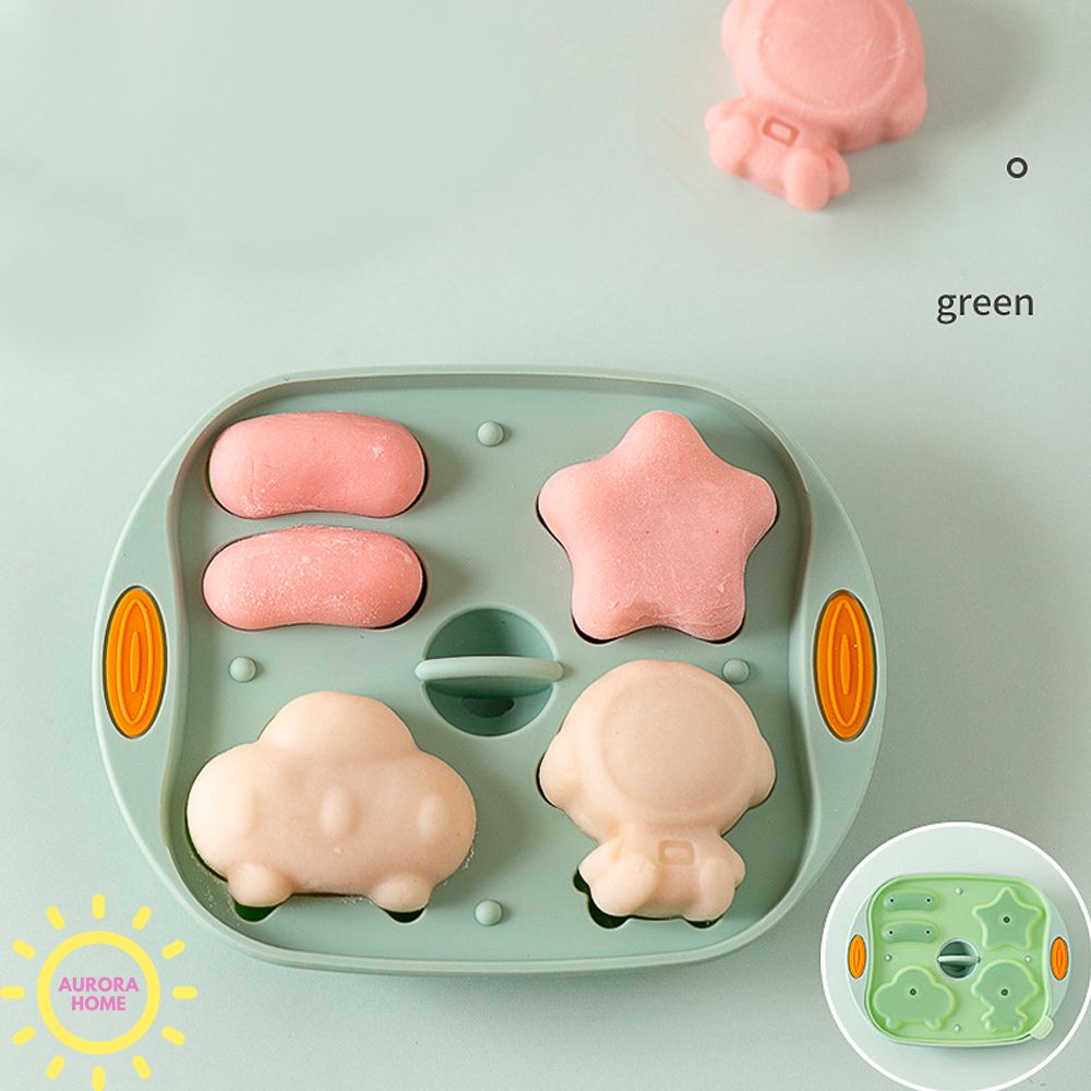 Khuôn làm bánh hấp silicon dễ thương (Hình trăng sao và cây cối)