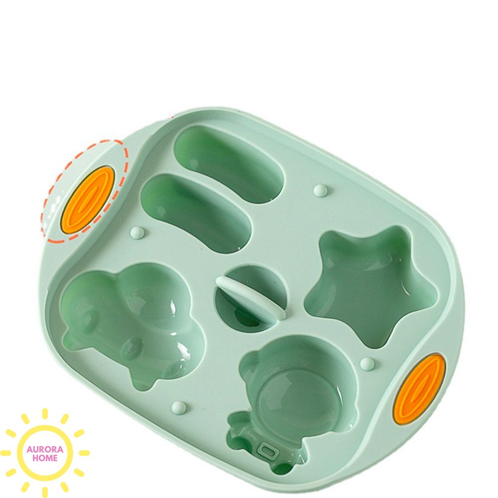 Khuôn làm bánh hấp silicon dễ thương (Hình trăng sao và cây cối)