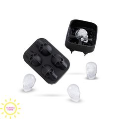 Khuôn silicon làm đá hình đầu lâu (4 ô)