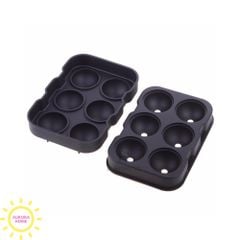 Khuôn silicon làm đá tròn (6 ô)