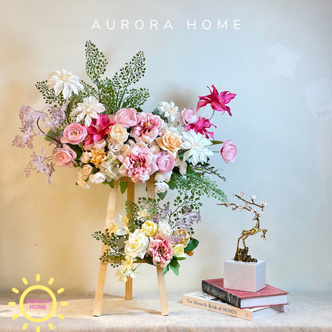 Kệ hoa, Lẳng hoa lụa mừng khai trương Spring Flowers