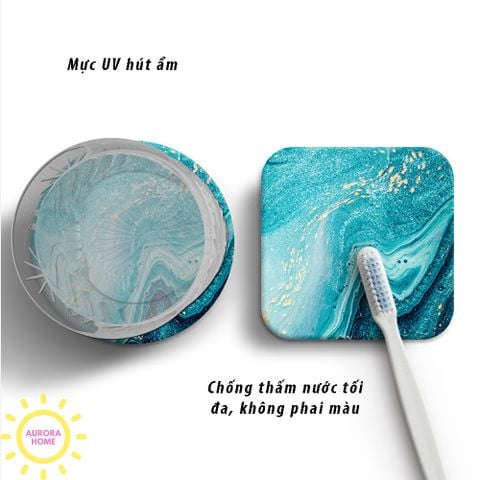 Lót ly trừu tượng mực UV hút nước (nhiều mẫu)