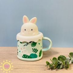 Cốc thỏ Vintage kèm nắp