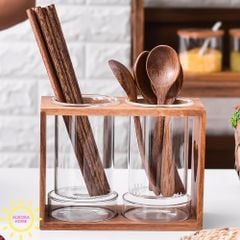 Ống đựng muỗng đũa Wooden Mirra