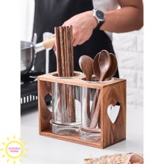 Ống đựng muỗng đũa Wooden Mirra